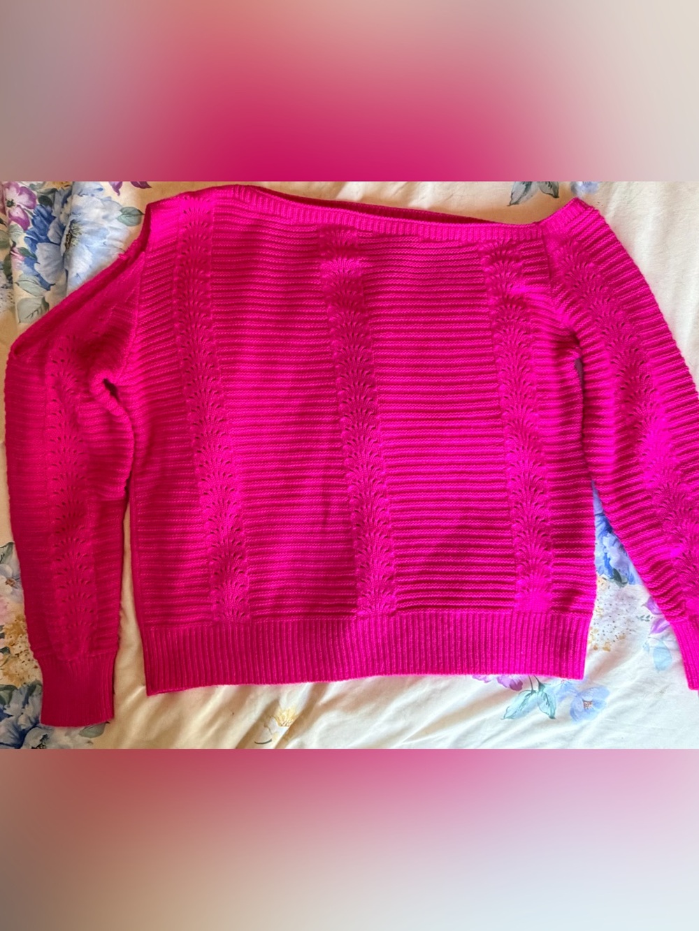 Women's Hot Pink Knit Sweater